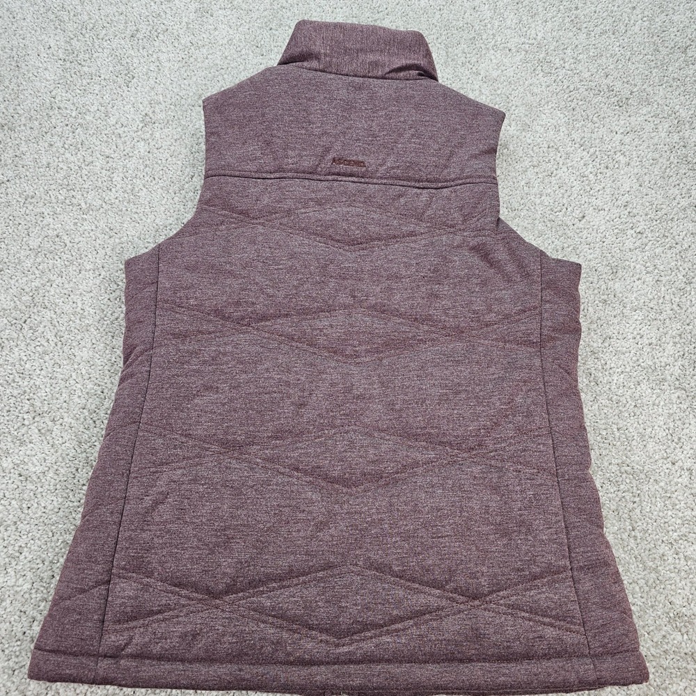 Ascend Quilted Heathered Purple Vest Womens Size M Full Zip Pockets Stand Collar - Picture 2 of 7